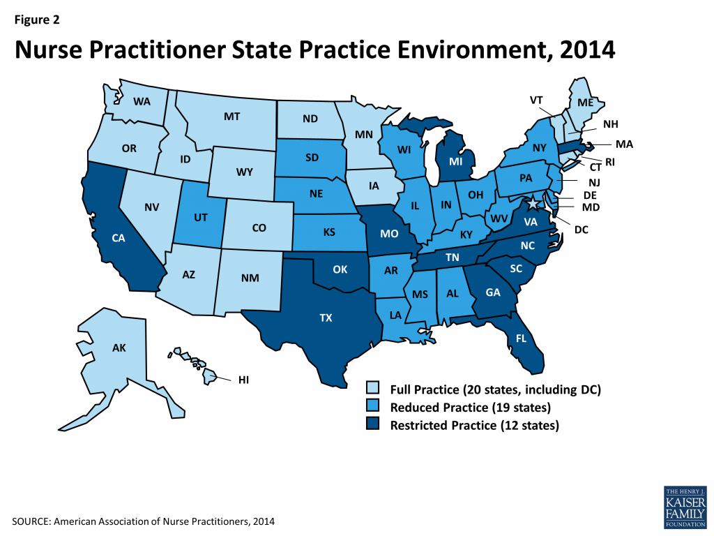 Tapping Nurse Practitioners To Meet Rising Demand For Primary Care for Nurse Practitioner Prescriptive Authority By State Map