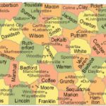 Tennessee County Map Throughout State Map Of Tennessee Showing Cities