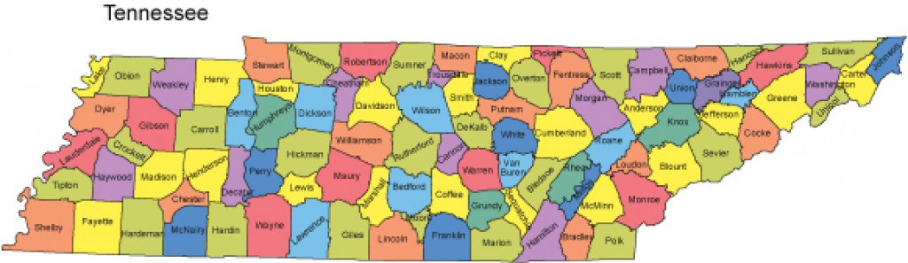 Tennessee Map With Counties regarding Tennessee State Map With Counties