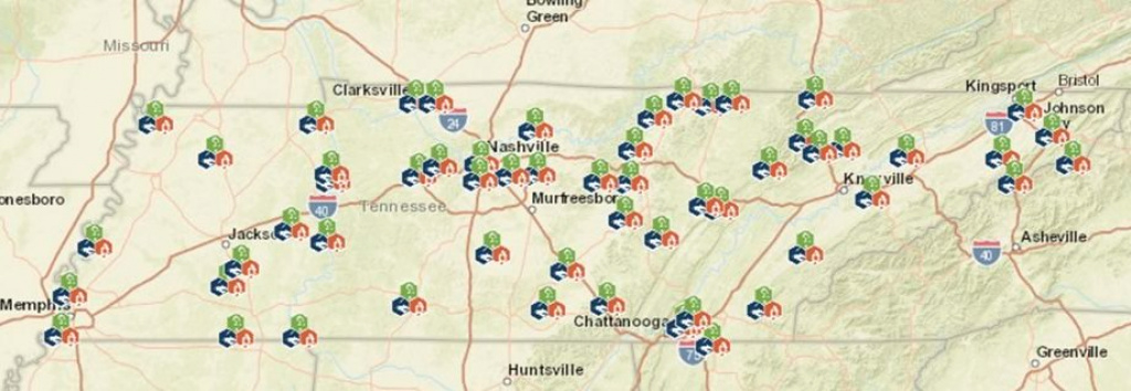 Tennessee State Park Locations (Picture Click) Quiz - pertaining to Tennessee State Parks Map