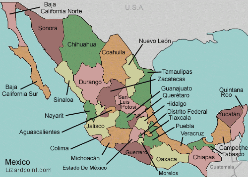 Test Your Geography Knowledge - Mexico: Federal States Quiz | Lizard in Mexico States Map Quiz
