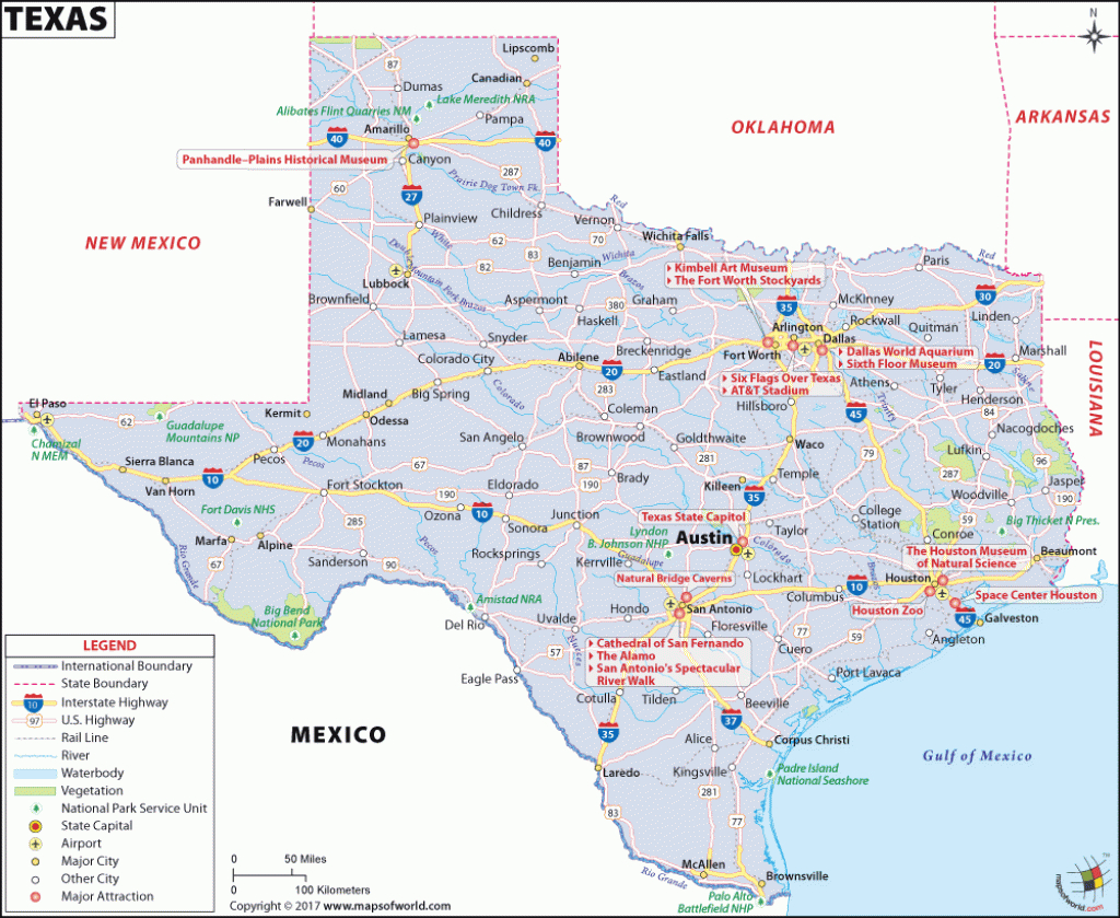 Texas Map, Map Of Texas (Tx) Usa intended for Map Of Texas And Surrounding States