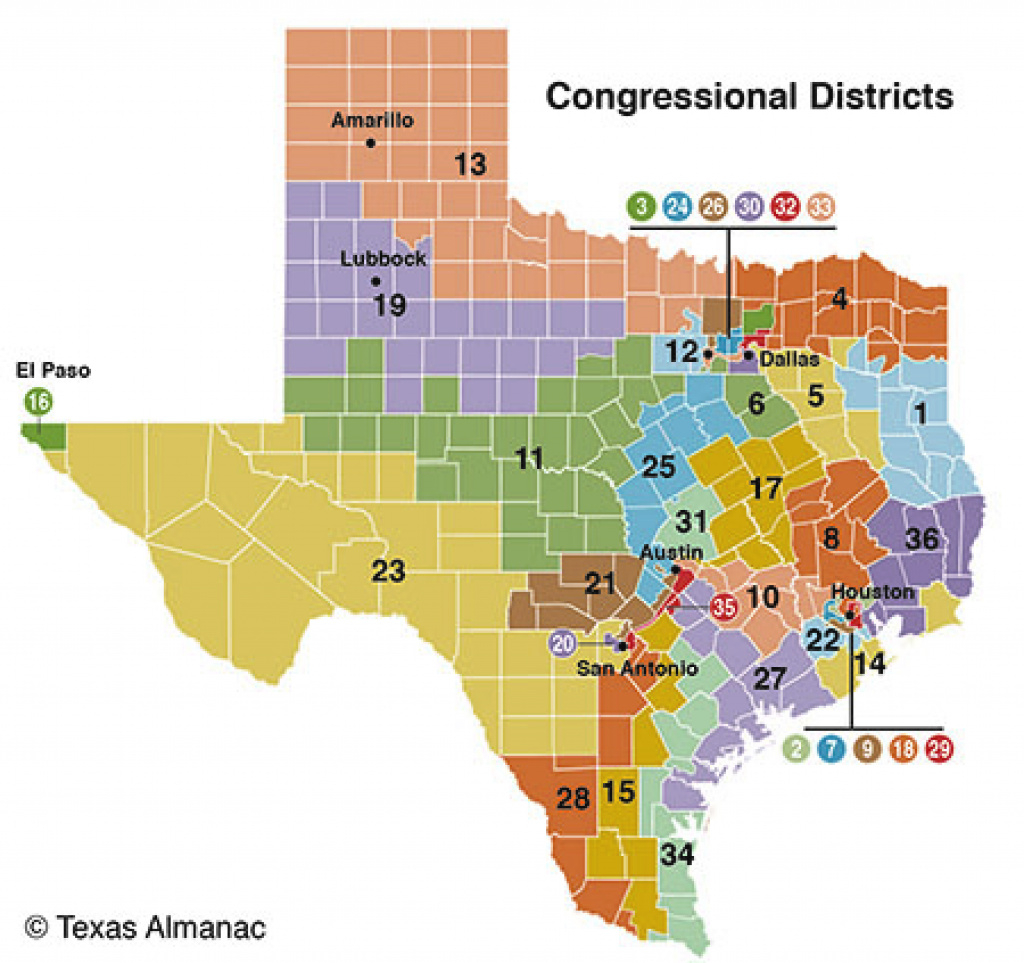 Texas Members Of Congress | Texas Almanac for Texas State House Of Representatives District Map