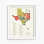 Texas Parks Texas State Park Map Texas Nursery Map 2 | Etsy Pertaining To Texas State Parks Map