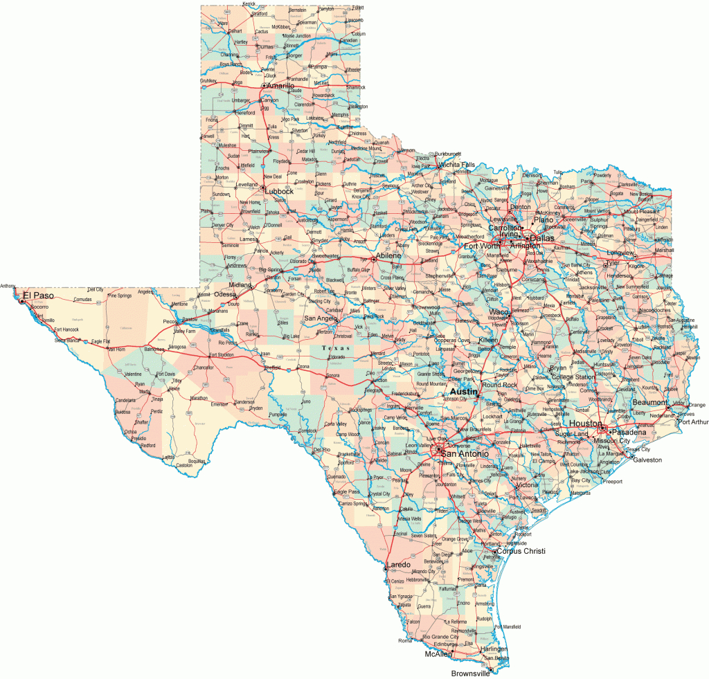 Texas Road Map - Tx Road Map - Texas Highway Map in Texas State Highway Map