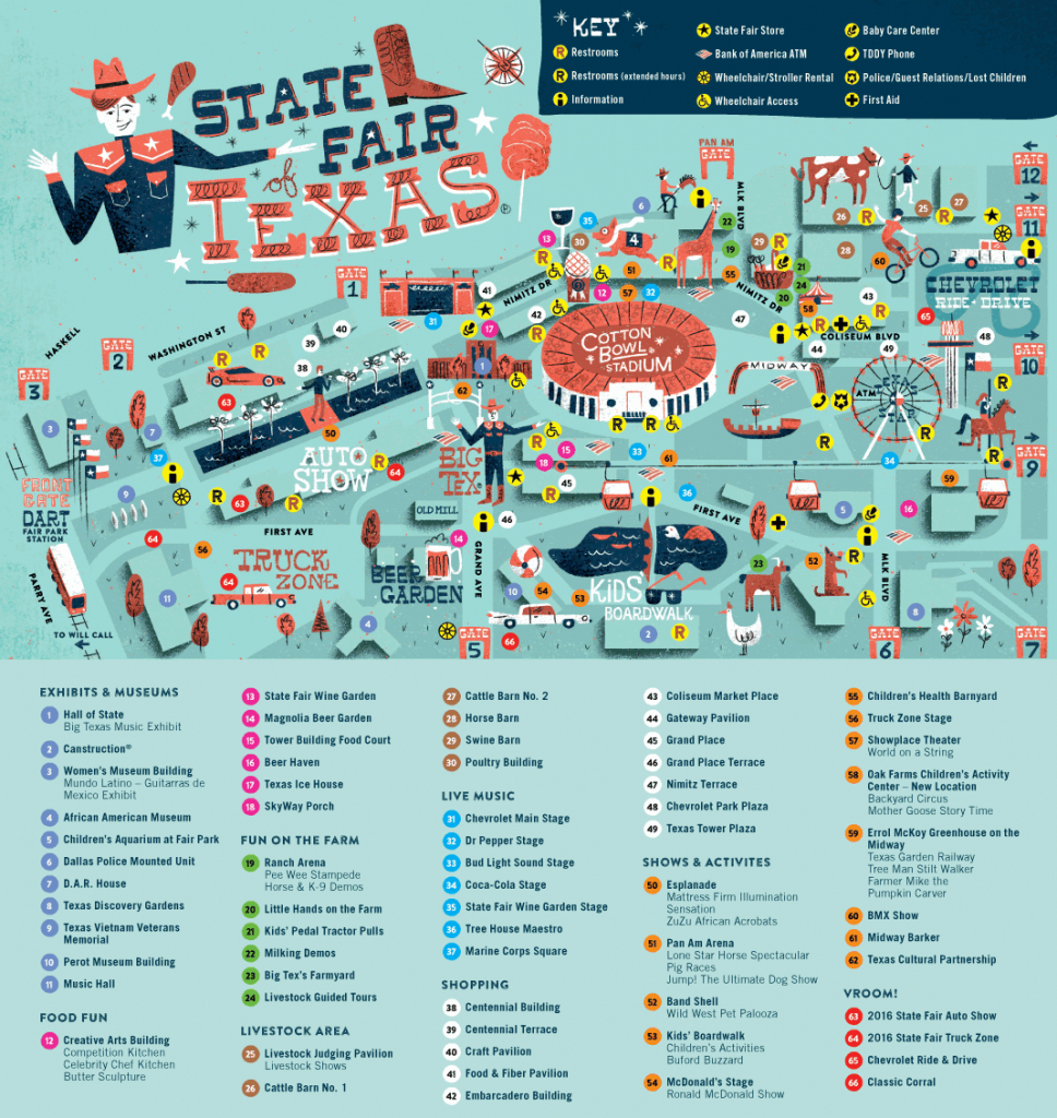 Texas State Fair, Dallas Tx – Land Of Hev in Texas State Fair Food Map