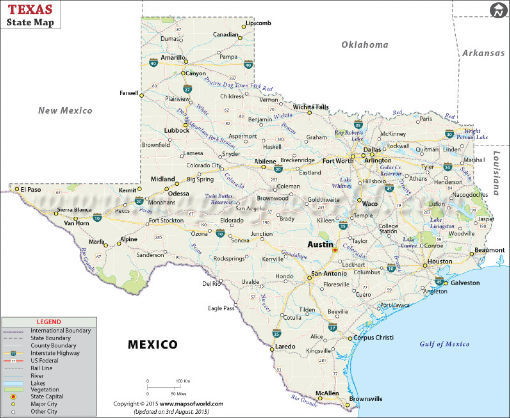 Texas State Map, Map Of Texas State in Www Texas State Map