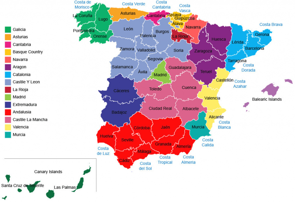 The 17 Wonderful Regions Of Spain Uncovered | Travel Republic regarding Spain States Map