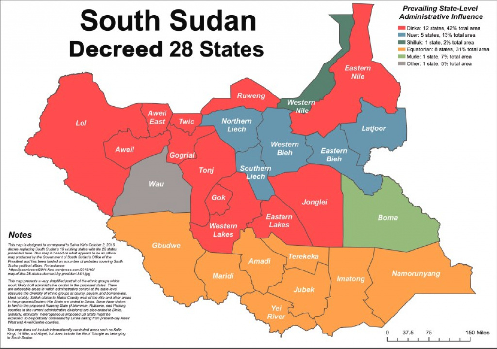 The 32 Federal States Of The Republic Of South Sudan | Paanluel Wël pertaining to Map Of South Sudan States And Counties