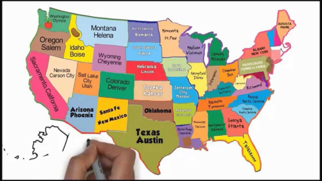 The 50 States And Capitals Song | Silly School Songs - Youtube in A Big Map Of The United States With Capitals