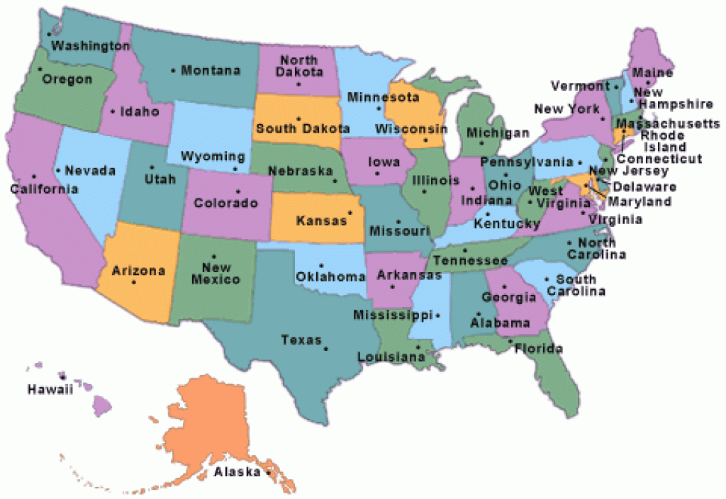 The 50 States Of America | Us State Information intended for Is State Map
