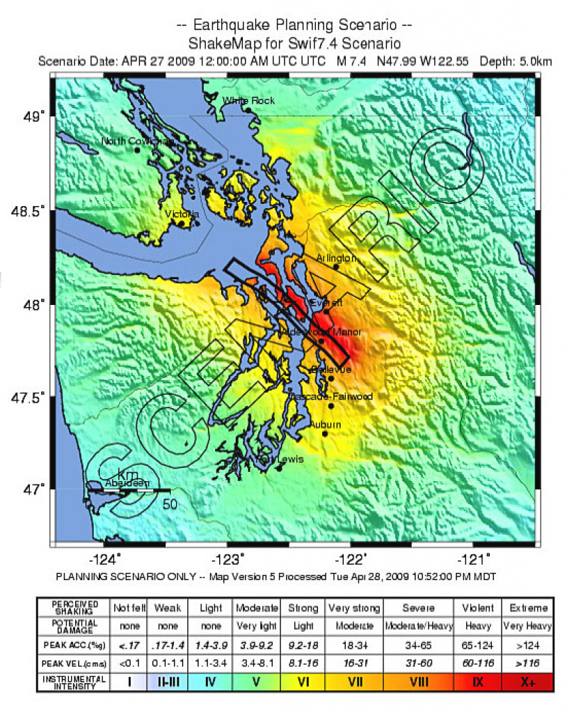 The Dangers Of A Major Cascadia Earthquake | Washington State intended for Washington State Tsunami Map
