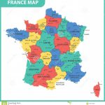The Detailed Map Of The France With Regions Or States And Cities Inside France States Map