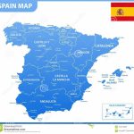 The Detailed Map Of The Spain With Regions Or States And Cities With Regard To Spain States Map