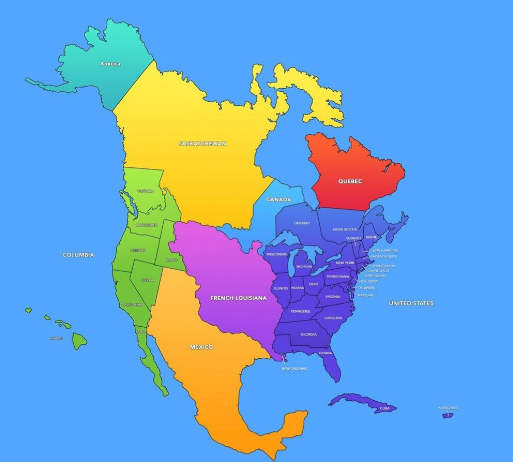 The Disunited States Of America (If Manifest Destiny Had Never for Disunited States Of America Map