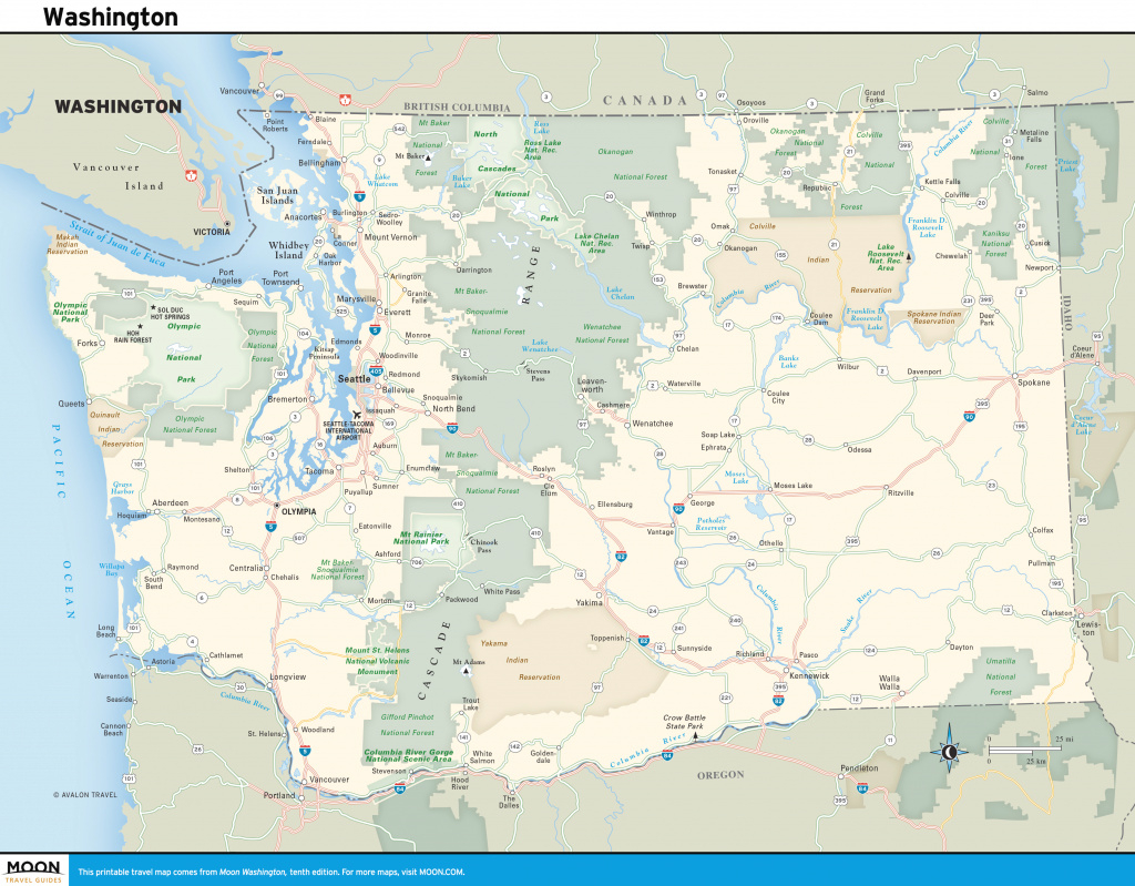 The Great Northern Route (Us-2) Across Washington | Road Trip Usa intended for Washington State Road Map Printable