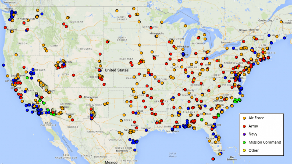 The Most Credible Ufo Sightings And An Interactive Map - Metrocosm in Military Bases By State Map