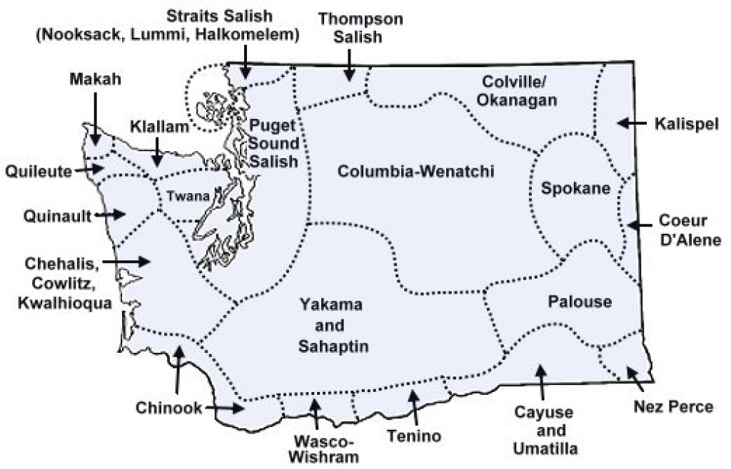 Washington State Tribes Map Printable Map