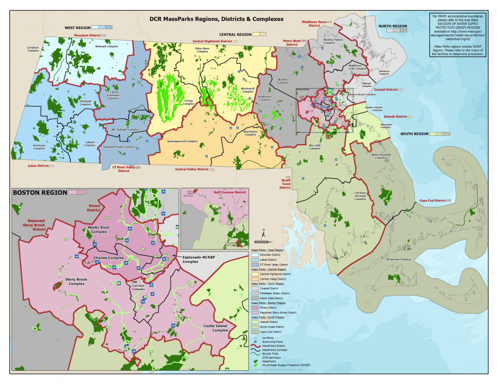 The Official Massachusetts State Parks Map. The Key Is Wrong, The in Massachusetts State Parks Map