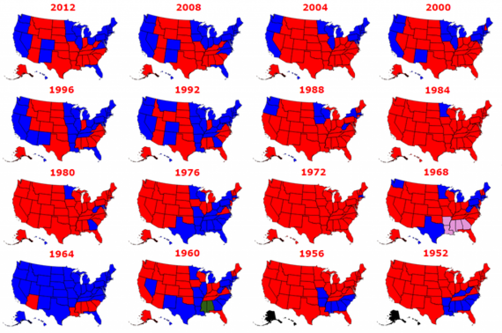 The Results Of Every Presidential Election In History | Huffpost intended for Red States Map 2015