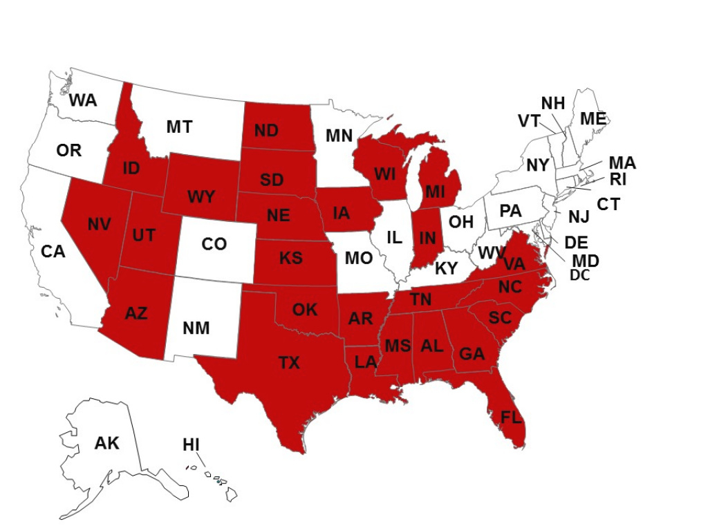 The Right-To-Work Battle Has Reached A Tipping Point throughout Map Of Right To Work States