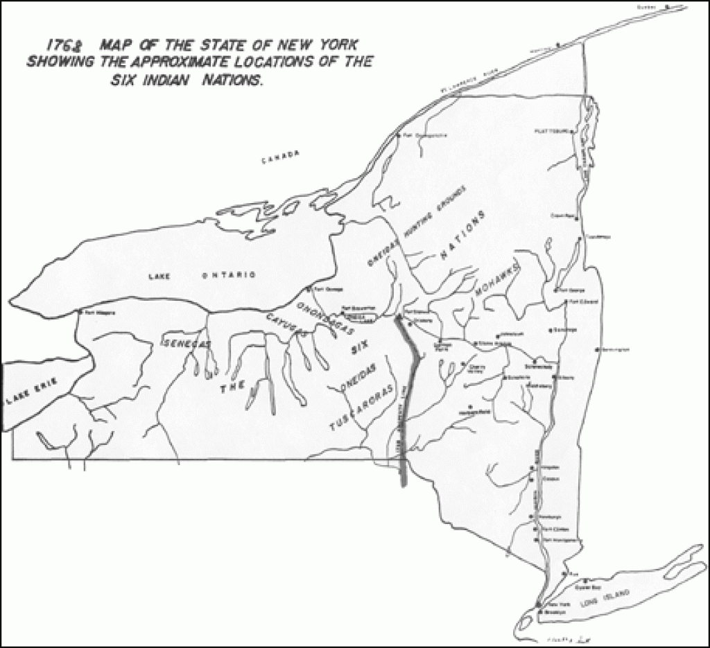 The Six Nations Confederacy During The American Revolution - Fort intended for New York State Revolutionary War Map