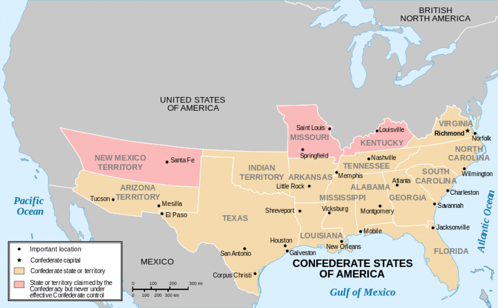 The South&amp;#039;s Great Intelligence Miscalculation | Social In Cleveland in Confederate States Of America Map