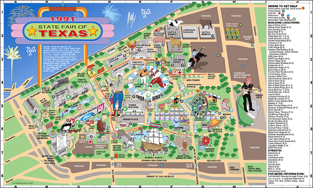 The State Fair Of Texas 1991 with Texas State Fair Map