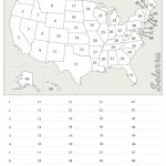 The U.s.: 50 States Printables   Map Quiz Game For 50 States Map Pdf