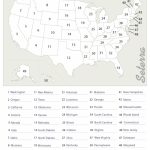 The U.s.: 50 States Printables   Map Quiz Game In Printable Us Map With States