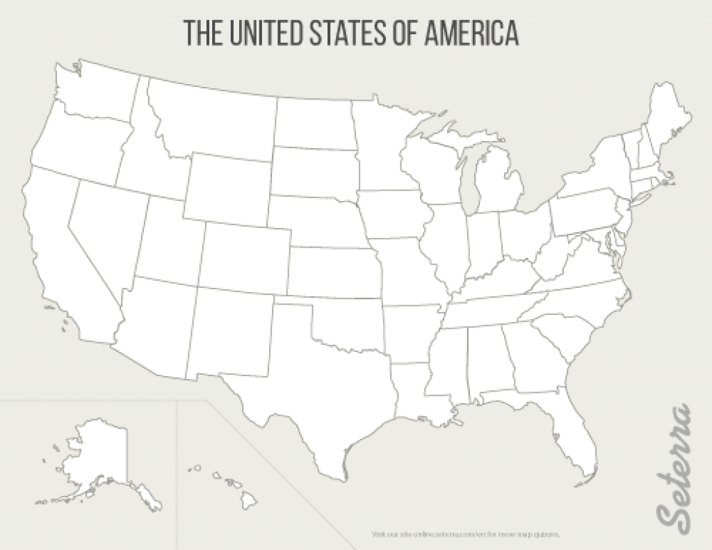 The U.s.: 50 States Printables - Map Quiz Game intended for 50 States And Capitals Blank Map