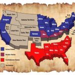 The United States During The Civil War | Union, Confederate And In Civil War Border States Map