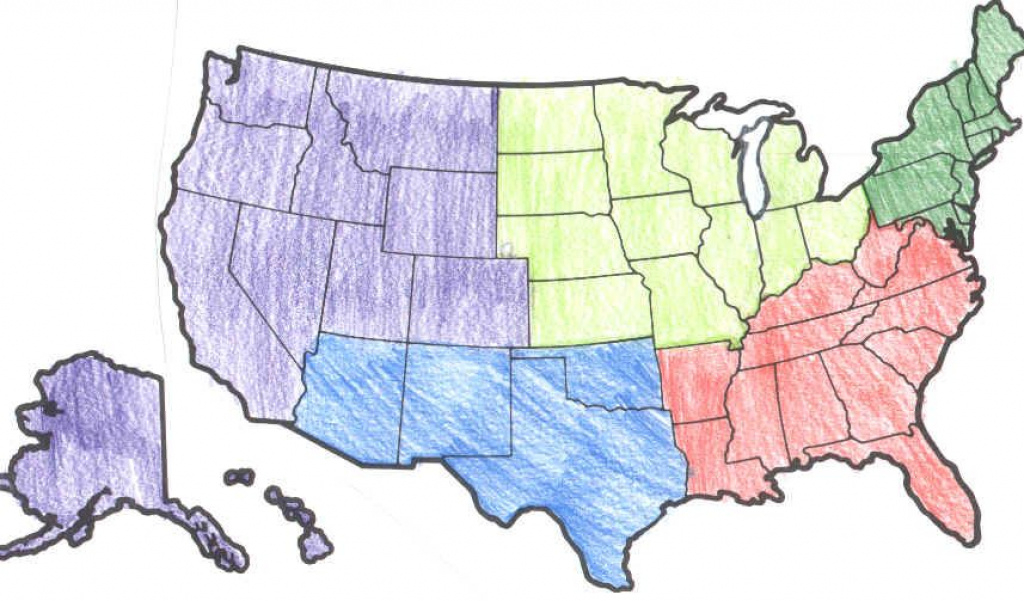 The United States Is Divided Into Five Regions. These Regions Are regarding United States Map Divided Into 5 Regions