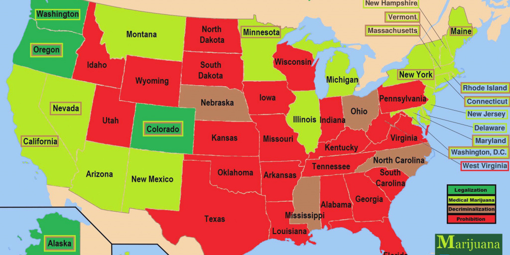 The United States Of Marijuana - Medical Marijuana pertaining to Marijuana States Map
