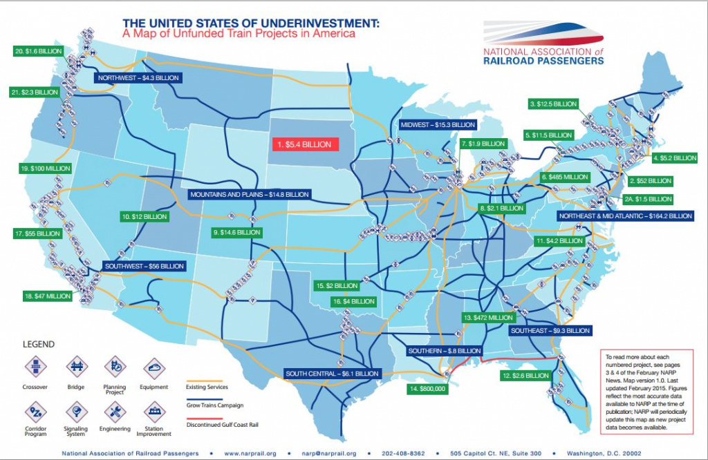 The United States Of Underinvestment | Rail Passengers Association regarding United States Train Map