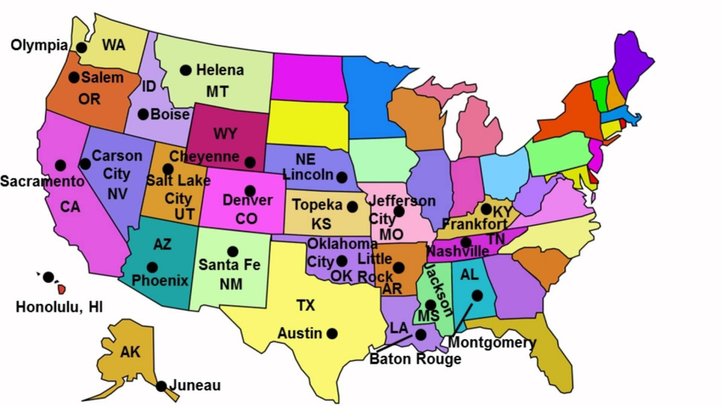 The Us Map States And Capitals States Capitals Valid Us States with regard to Us States And Capitals Map Quiz