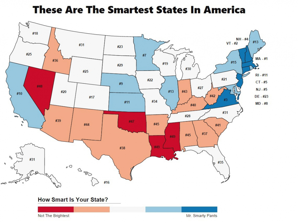 These Are The 10 Smartest States In America - Zippia for Iq By State Map