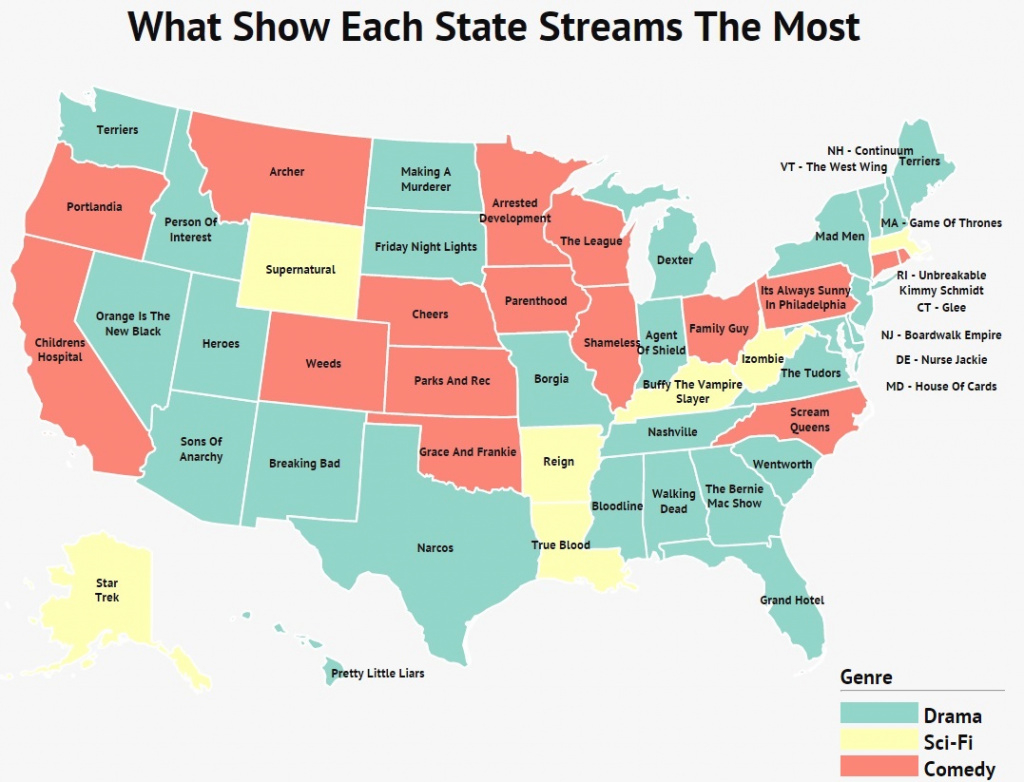This Amazing Map Shows What Each State Is Currently Binge Watching throughout Map Of Who Won Each State