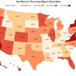 This Map Shows How Much You Need To Support A Small Family In Each State Inside Cost Of Living By State Map