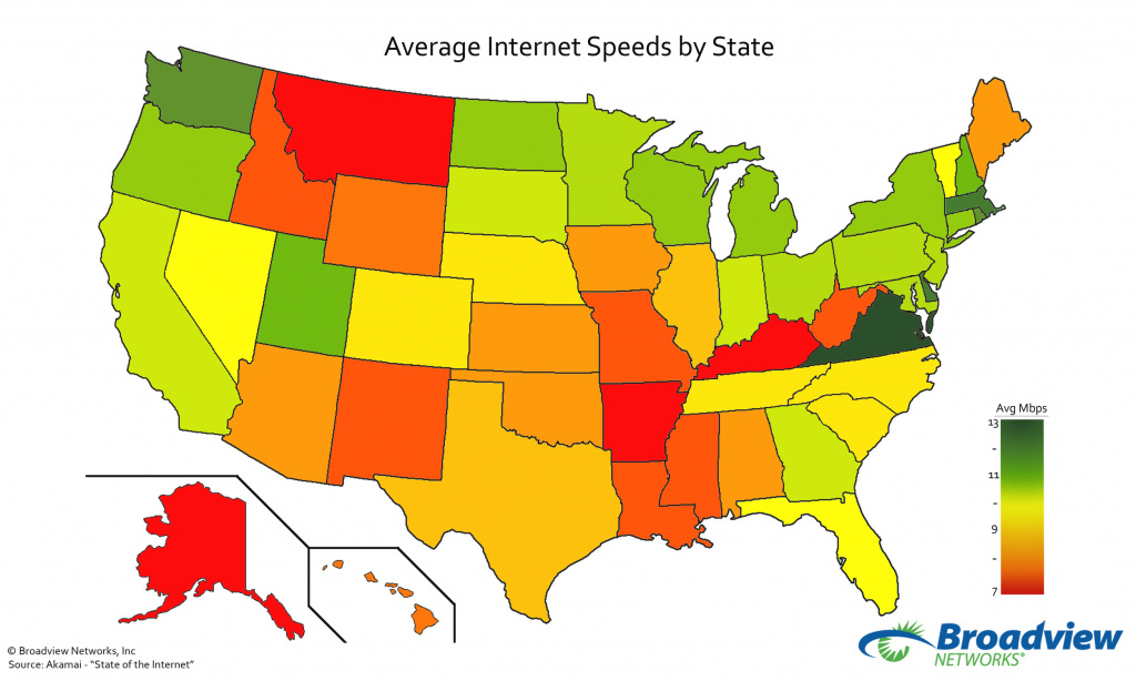 This Map Shows The Average Internet Speed In Every State | Business regarding United States Internet Map