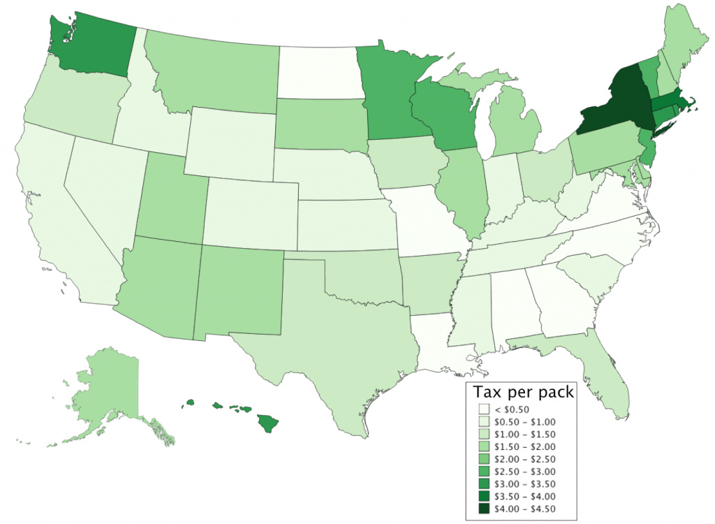 This Map Shows Why A Pack Of Cigarettes Is So Expensive In New York with regard to Cigarette Prices By State Map