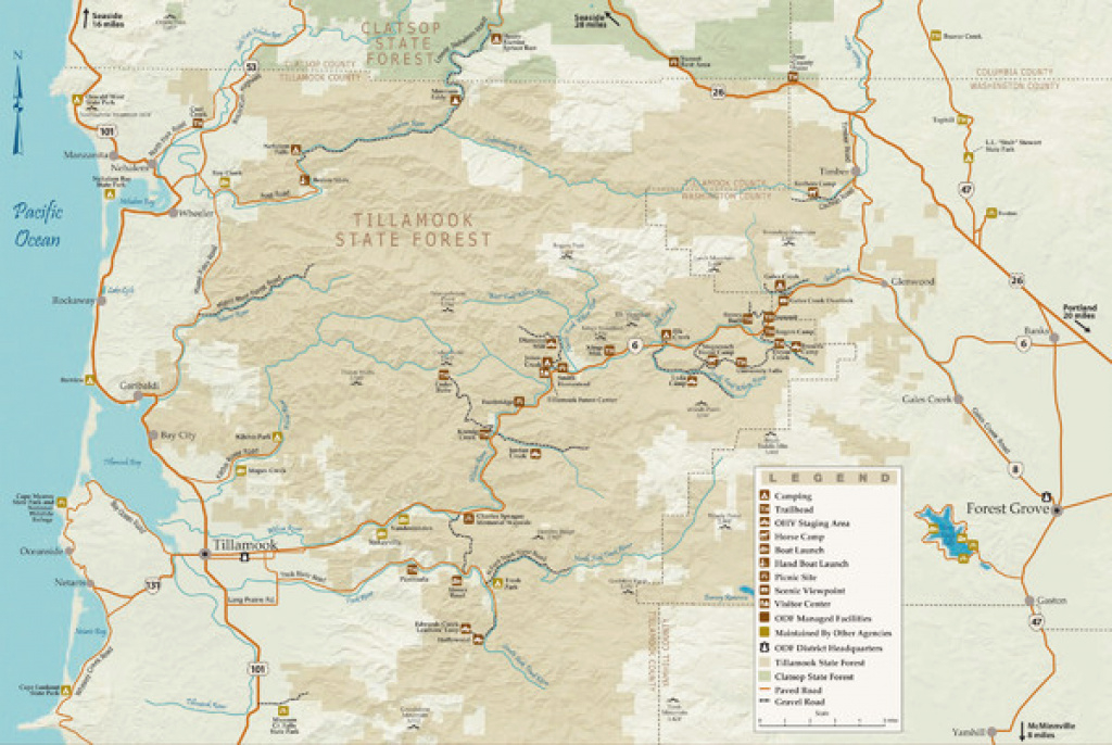 Tillamook State Forest Map - Tillamook State Forest Oregon • Mappery within Tillamook State Forest Camping Map