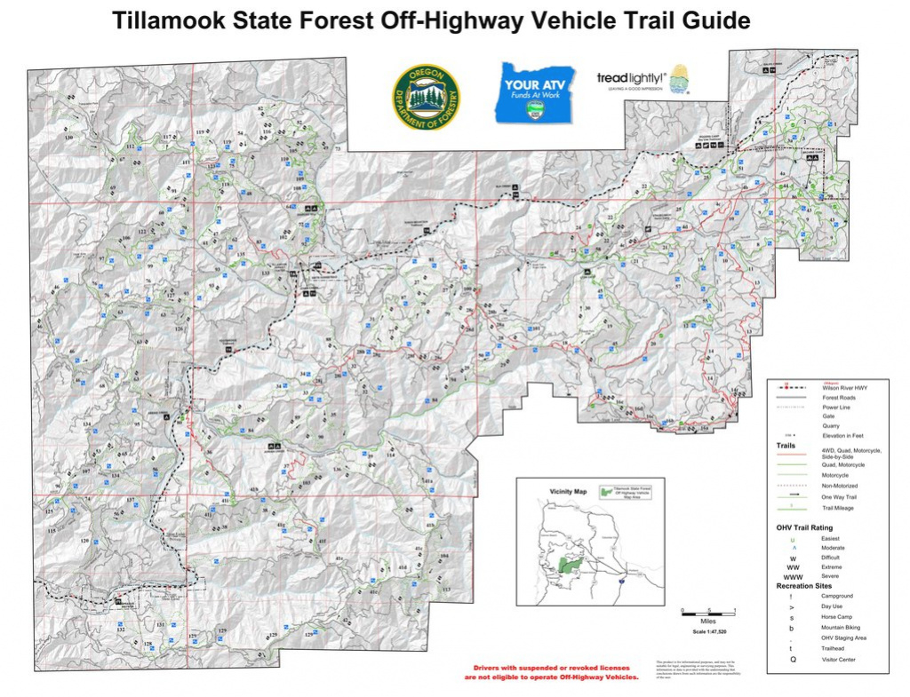 Tillamook State Forest Ohv Guide - Maplets regarding Tillamook State Forest Camping Map