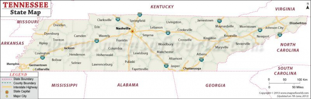 Tn State Map With Cities And Travel Information | Download Free Tn within State Map Of Tennessee Showing Cities