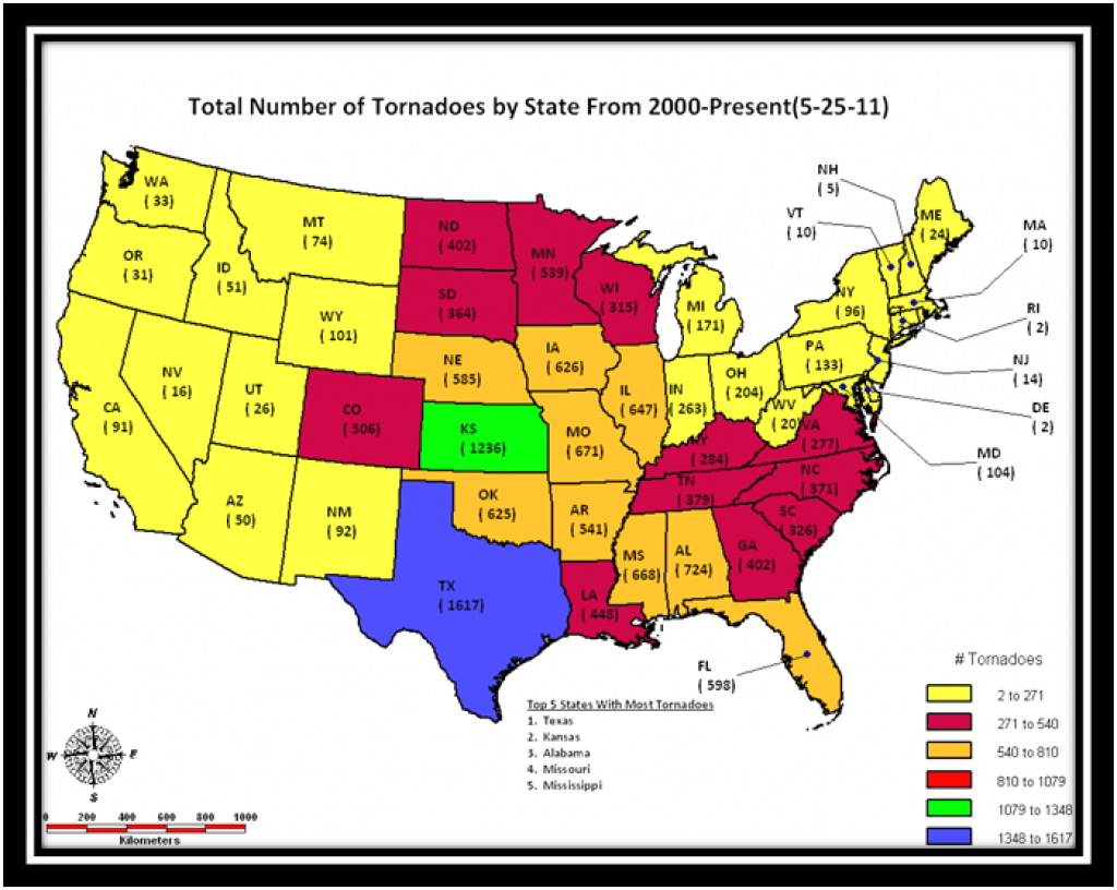 Tornado Alley In The United States: Guest Post 3Infrastructure intended for Tornado Alley States Map