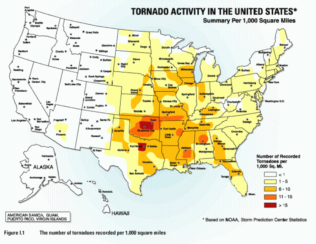 Tornado Alley | Tornado Alley Maps And Information | Will Rogers in Tornado Alley States Map