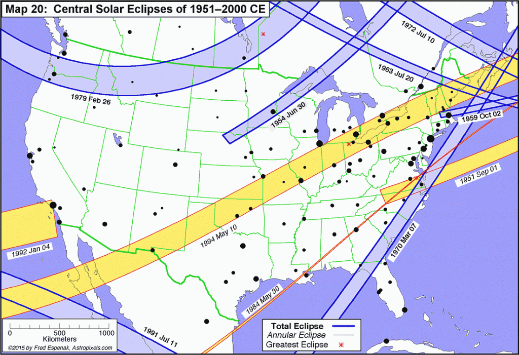 Total Solar Eclipses In The Usa | Earth | Earthsky throughout Eclipse Maps By State