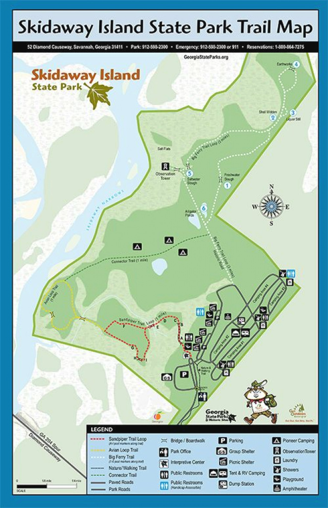 Trails At Skidaway Island | Georgia State Parks | Camping Tips regarding Skidaway Island State Park Trail Map