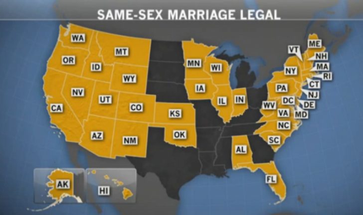 Map Of States Legalized Gay Marriage