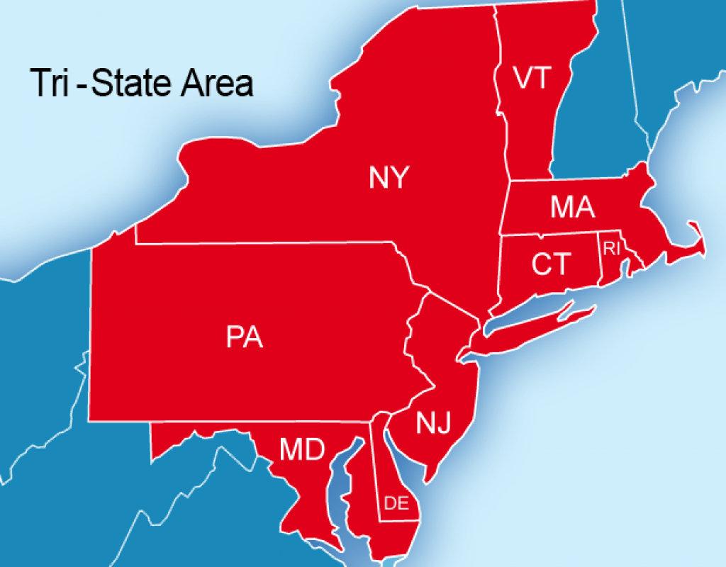 Tri State Area Map | Aeropilatesleon pertaining to New York Tri State Area Map